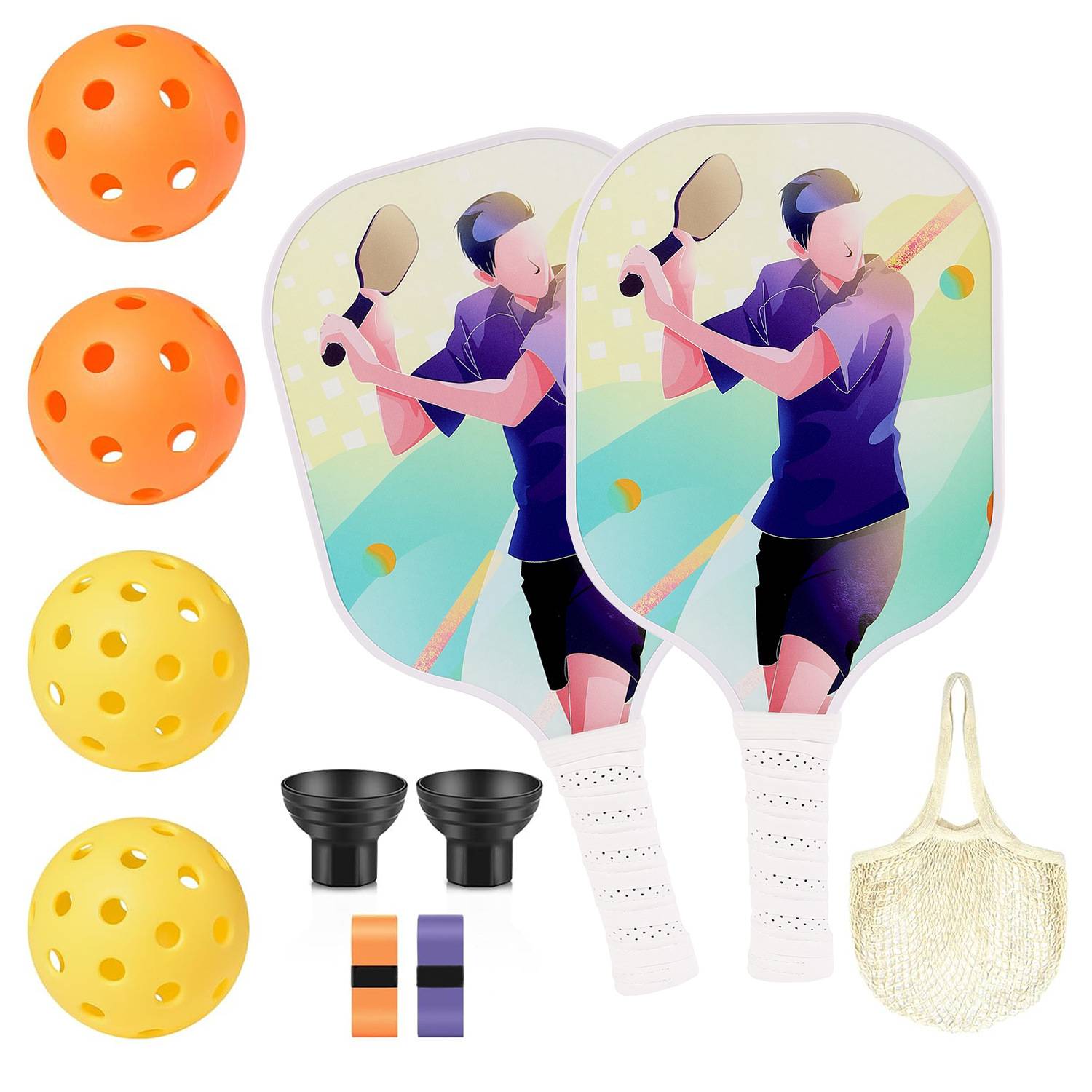 Glass Fiber Piccorns 2 shots +4 ball+2 ball suction vessel+2 hand glue +1 net pocket [Model 6612]